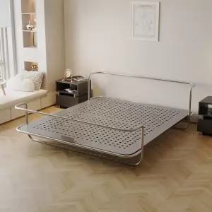 스텐 침대프레임 원룸 철제 깔판 침실 배드 호텔식
