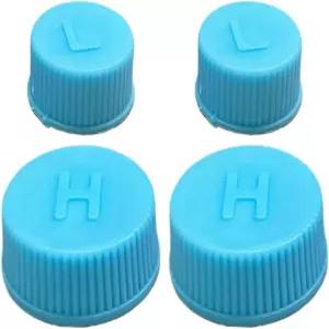 차량 A/C 밸브 코어 캡 누수 방지 에어컨 시스템 씰 키트 R134a 수리 충전 포트 고압 저압 교체 캡(4PCS)