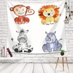 동물친구들 패브릭 포스터 가림막(소-100X70cm)