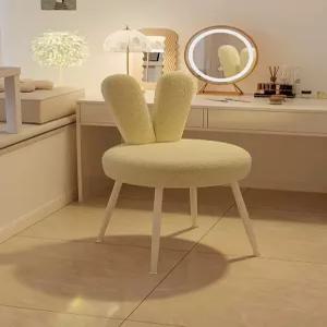 화장대 스툴 고정 현관 네일샵 등받이 벨벳 의자 침실