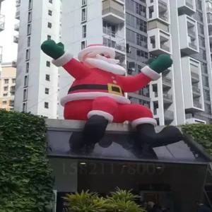 매달리는 산타 모자 크리스마스 대형 외벽 클로스 파티용품 복장