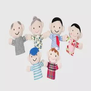 어린이집 유치원 연극 역할극 놀이 손인형 가족 6종 [AHF582]