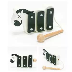 아기 유아 오감 소근육 발달 원목 악기 지브라 실로폰 [AEW654]