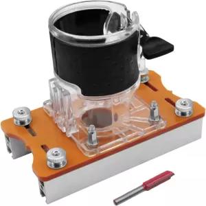 포크티 2 in 1 보이지 않는 패스너 슬롯 브래킷 목공 라우터 베이스 모티징 지그 목재 트리머 도구 및 65mm