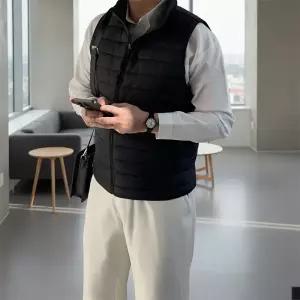 비비오 발열 경량 패딩 조끼 3color M-2XL 퀼팅 차이나넥 정장 1824590