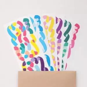 컬러 컨페티 데코 빈티지 다이어리 다꾸 스티커 팩 6종