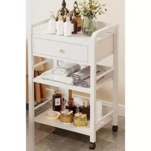 미용실 웨건 피부샵 마사지 도구 이동식 나무 바퀴 보관함