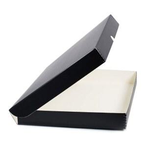 라인코 폴리오 보관함, 금속 테두리가 있는 클램셸 디자인. 11.5x17.5x1.75인치, 아카이브 박스보드, 사진 보존, 카드, 잡지, 문서, 미술, 에페메라, 가족 기록, 블랙, 팩