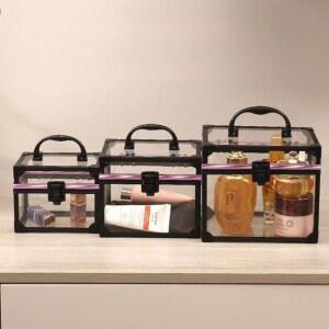 메이크업박스 투명 파우치 세면 여성 방수 여행용 릴상자