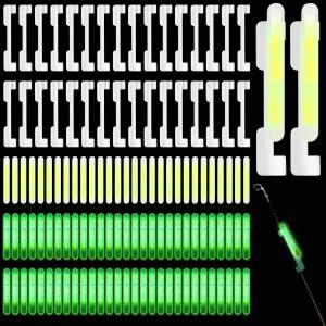 낚싯대용 낚시 글로우 스틱의 소울첸 350개 클립 팁용 벌크 미니 그린 다크 스틱용
