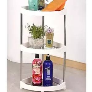 깔끔한욕실 화장실코너선반 화이트 3단