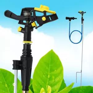 잔디 물주기 회전식 조절형 화단 정원 물주기 관수 물뿌리개 원터치 고정대 연결구 호스 급수 강선 헤드