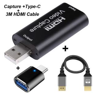 USB 2.0 비디오 캡처 카드 4K HDMI 호환 그래버 라이브 스트리밍 박스 녹화 PS4 XBOX 휴대폰 핸드폰 게임 D
