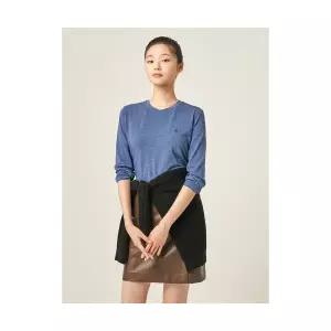 매장정품 빈폴 BEANPOLE LADIES [Essential] 모달 혼방 7부 티셔츠 네이비 (BF5741E01R) BF5741E01R 651796