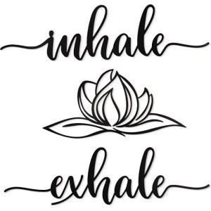 홈 인숨 내쉬기 벽 아트 연꽃 금속 선 대형 장식 18