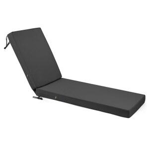 비카티풀 체이스 라운지 쿠션 아웃도어, 타이 양면 방수 페이드 저항 의자 미끄럼 방지 탈착식 커버 파티오 패드, 풀 비치 데크 선 의자용