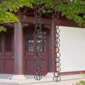 레인체인 처마 모빌 레인 마당 빗물길 장식 정원 한옥