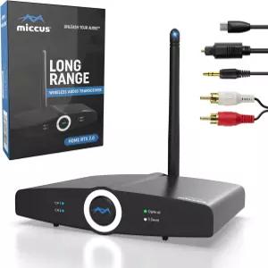 장거리 블루투스 송신기 또는 수신기 TV PC 스테레오용 오디오 전용 스피커 헤드폰 휴대폰 aptX 저지연