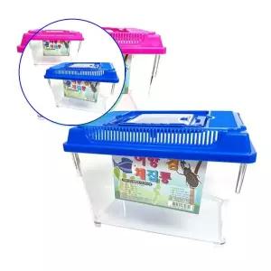 쌍문상회 어항 겸 채집통 사각 곤충 사육통 다용도함 장수풍뎅이 사슴벌레 매미통 잠자리채