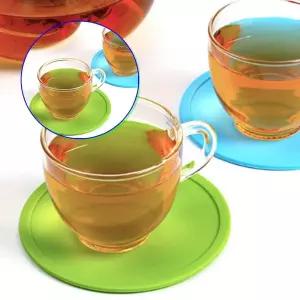 쌍문상회 실리콘 미끄럼방카페 컵받침 티코스터 RD10263