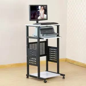 스탠딩 컴퓨터 테이블 접이식 서브 데스크 높이조절 침대옆