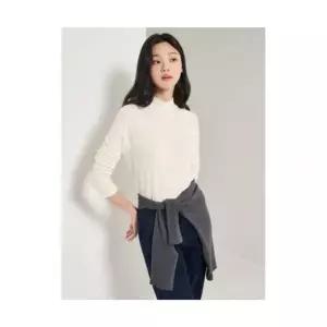 매장정품 빈폴 BEANPOLE LADIES [Essential] 반넥 긴소매 티셔츠 아이보리 (BF5941E010) BF5941E010 651845