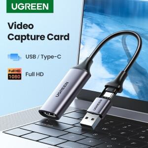 에서 선박 us UGREEN 비디오 캡처 카드 4K HDMI USBUSB-C 그래버 상자 PC 컴퓨터 카메라 라이브 스트림 레