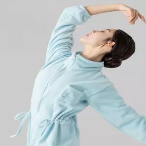 댄스복 성인 후리스 발레복 긴팔 우주복 무용 연습복 점프수트