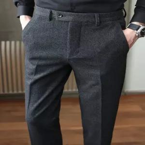 남성 바지 남자 기모 슬랙스 슬림핏 스트레이트핏 정장바지