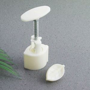 문케이크 몰드 2Pcs /세트 잎 모양 쿠키 스탬프 커터 멍빈 케이크 페이스트리 디저트 베이킹 핸드 프레스 재사용 가능한 퐁당 장식 도구