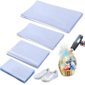 욜레브 500pcs 바구니용 히트 슈링크 랩 백, 4 사이즈 클리어 POF 14