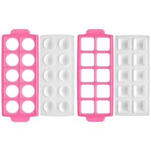 라비올리 메이커 2세트 대형 커터 프레스 세트 원형 몰드 및 사각 스탬프 주방 가정용