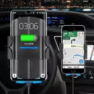 듀얼고속 무선충전거치대 차량용충전기 차량 핸드폰