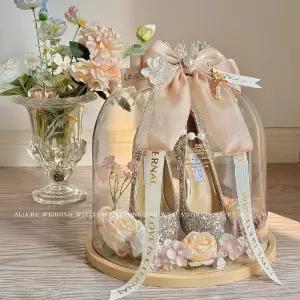 호텔 웨딩 유리돔 구두 박스 신발 슈즈케이스 선물 인테리어