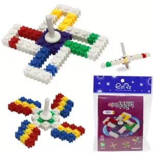 유아 만들기 어린이 도안 팽이 재료 교구 뚝딱 감사카드 포함 학습교재 꾸미기 2종 툭툭블럭