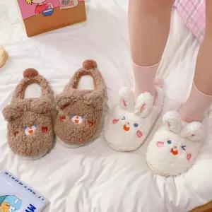 큐티방울털슬리퍼 퍼슬리퍼 실내 뽀글이 곰돌이 토끼 xCa9+8lhb