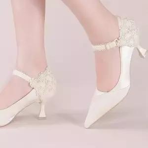 하이힐 벗겨짐 방지 힐끈 구두 고정끈 레이스 스트랩 KEb6+8UAD