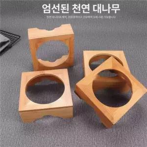 돌솥 받침대 뚝배기 전골 음식점 고급형 식당 냄비받침 대나무 나무접시 가마솥밥