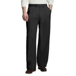 서스클루드 남성 캐주얼 드레스 팬츠 올드 머니 플리츠 배기 와이드 레그 빈티지 릴렉스 핏 슬랙스 직장용 바지