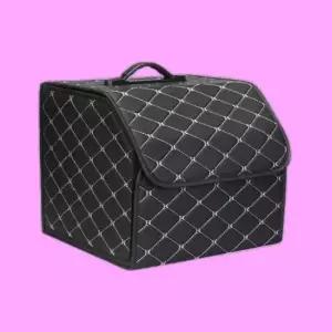 [CAR] 접이식 인조가죽 트렁크 정리함 차량용 퀼팅 깔끔정리