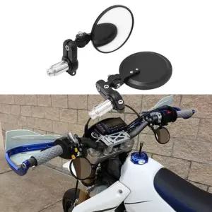 2PCS 유니버설 오토바이 자전거 수정 된 레트로 접는 백미러 블랙 빈 22mm 모토 핸들 바