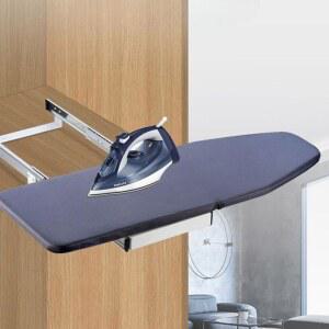 스탠딩 다리미판 빌트인 길쭉한 카키색 우드 라이트 28인치 높은 보드 접이식 미니