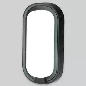 [Deco] 벽등 LED 직부겸용 MEGA 타원 15W 주광 블랙 IP65 KS