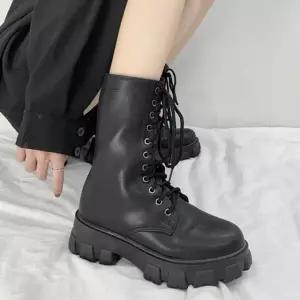 오버아웃솔 미들워커 레이스업워커 키높이 어글리부츠 xol6+5mjx