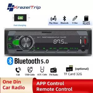 범용 자동차 라디오 One Din 12V Bluetooth Autoradio 스테레오 MP3 오디오 플레이어 대시 AUX/FM/USB/BT