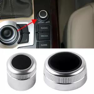멀티미디어 MMI 볼륨 노브 로터리 버튼 스위치 설정 Audi A6 C6 S6 Allroad Q7 A8 S8 용 메인 메뉴 커버