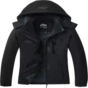 엘스워스 여성 겨울 코트 방수 스키 재킷 따뜻한 스노우 방풍 바람막이 후드 레인코트