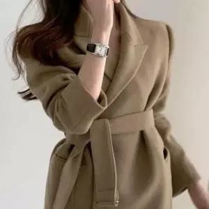 [옷은날개] 여성 허리벨트 랩스타일 모직 코트 아우터