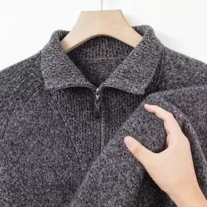 남친 라운드넥티 지퍼터틀넥 스웨터 도톰 니트티 기모 풀오버 OP1