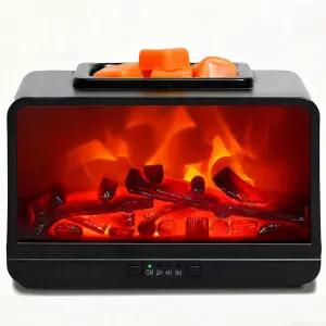 호움포 테이블탑 벽난로 왁스 워머 타르트 크리스마스 멜트 타이머 포함 하우스 워밍 선물 새 홈 데코